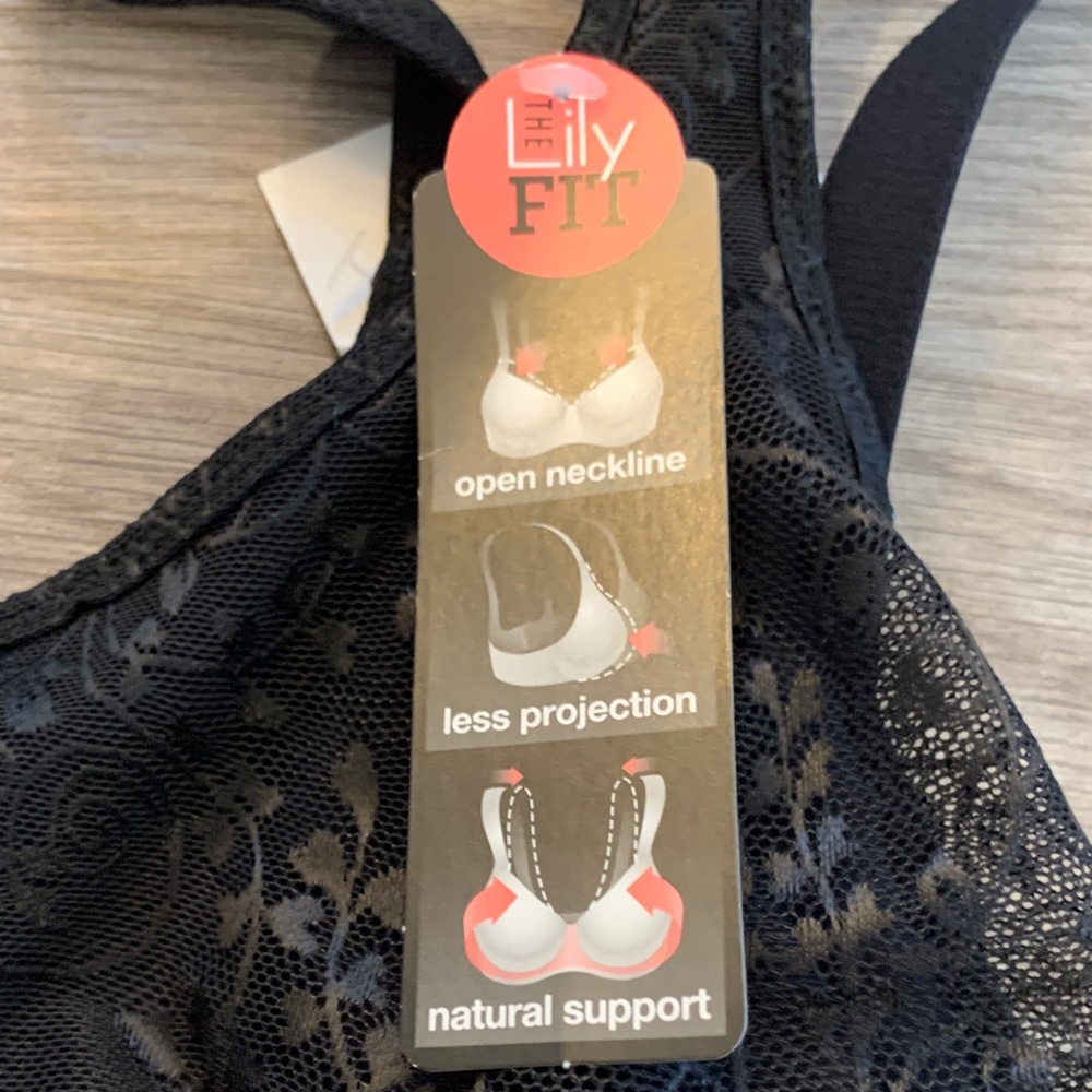 Lily Black Floral Bra - NWT - Picture 6 of 7